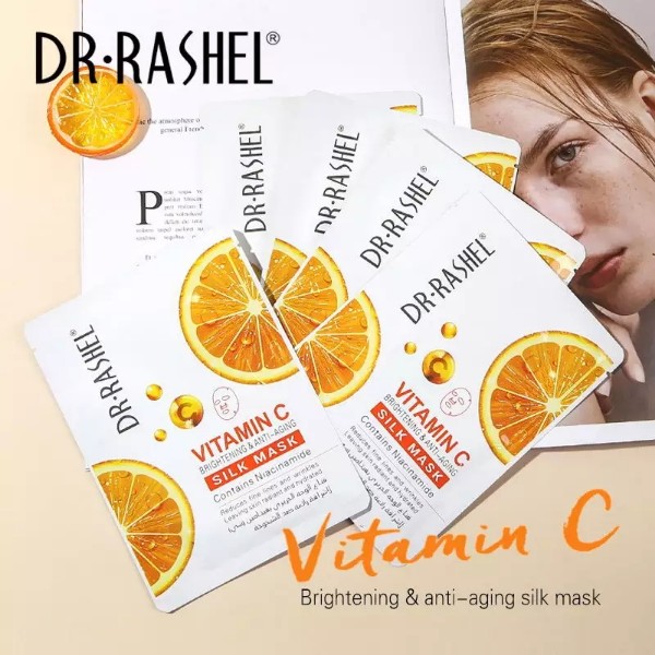 DR.RASHEL Vitamin C Brightening and Whitening Silk Sheet Facial Mask (2)