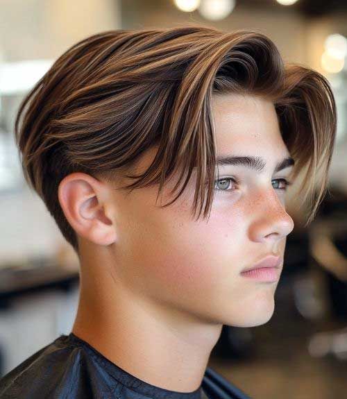 فید پایین با بالا بلند (Low Fade + Long Top) (4) فید پایین با بالا بلند (Low Fade + Long Top) (4)