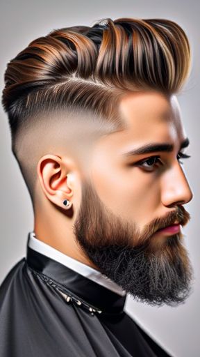 مدل مو پسرانه خامه‌ای (Pompadour) (14)