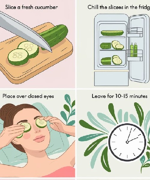 عکس خواص خیار برای چشم؟