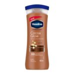 لوسیون بدن وازلین کاکائوی خالص و شی‌باتر Cocoa Glow اصل احیاکننده پوست خشک، حساس و کدر