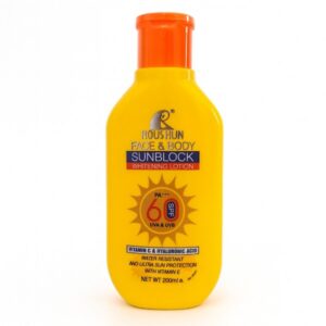لوسیون ضد آفتاب صورت و بدن روشان SPF 60 سفیدکننده و مقاوم در برابر آب (۲۰۰ میلی‌لیتر)