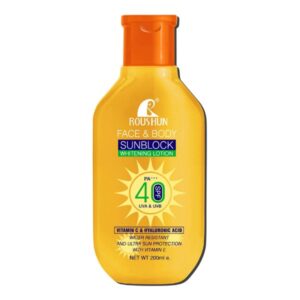 لوسیون ضد آفتاب و سفید کننده صورت و بدن روشان SPF 40 ROUSHUN — PA+++ حجم 200 میل