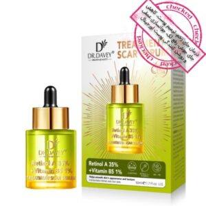 سرم رتینول و نیاسینامید و کوجیک‌اسید دکتر دیوی درمان زخم و لک‌های تیره، رفع جای جوش، بهبود اسکار، کاهش چروک‌ها و بازسازی عمقی پوست