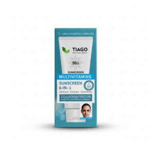 عکس ضد آفتاب فیزیکی (مینرال) تیاگو spf50 محافظت درمانی و تخصصی پوست