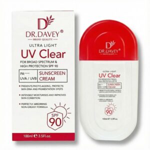 کرم ضد آفتاب دکتر داوی مدل UV Clear با SPF90+ PA++++ حجم 100 میلی‌لیتر