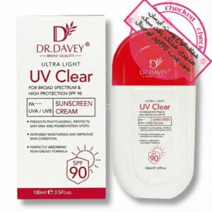 کرم ضد آفتاب دکتر داوی مدل UV Clear با SPF90+ PA++++ حجم 100 میلی‌لیتر