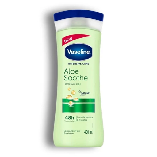 Dm6f5kghBQtR22C8ISvUAFTvdWEyCwN8Nkz0GIdaSo7CeliHxq.jpg_512X512X70.jpg لوسیون بدن وازلین عصاره آلوئهورا Aloe Soothe حجم 400 میل - تصویر 1