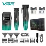 ست ماشین اصلاح حرفه ای 3 تکه حجم زن ، خط زن و شیور وی جی آر مدل VGR V-640 S3