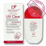 کرم ضد آفتاب دکتر داوی مدل UV Clear با SPF90+ PA++++ حجم 100 میلی‌لیتر اصلی به ضمانت مرجوعی