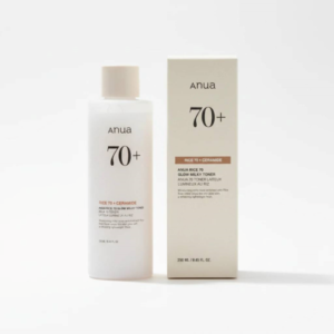 تونر روشن کننده و آبرسان برنج آنوا Anua Rice 70 + Ceramide حجم 250 میلی لیتر