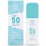 لوسیون ضد آفتاب استلین سبز حجم 75 گرمی spf50 آبرسان 8 ساعته حاوی گلوتاتیون و نیاسینامید و هیالورونیک