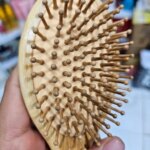 برس چوبی بامبو اصل مدل بیضی سر گرد ضد الکتریسیته